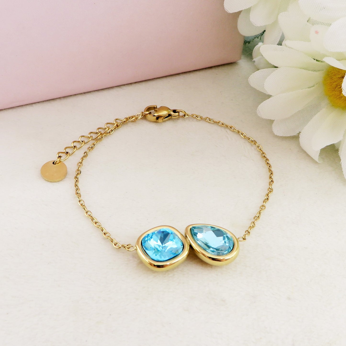 ALINA - ACCIAIO INOSSIDABILE - Bracciale con accessorio in cubic zirconia