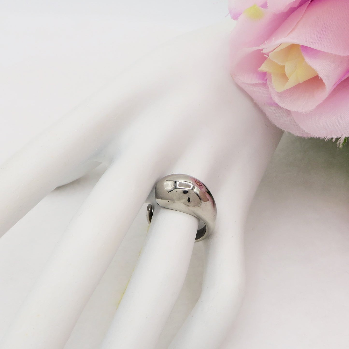 DROP ~ Anello regolabile in ACCIAIO INOSSIDABILE a goccia