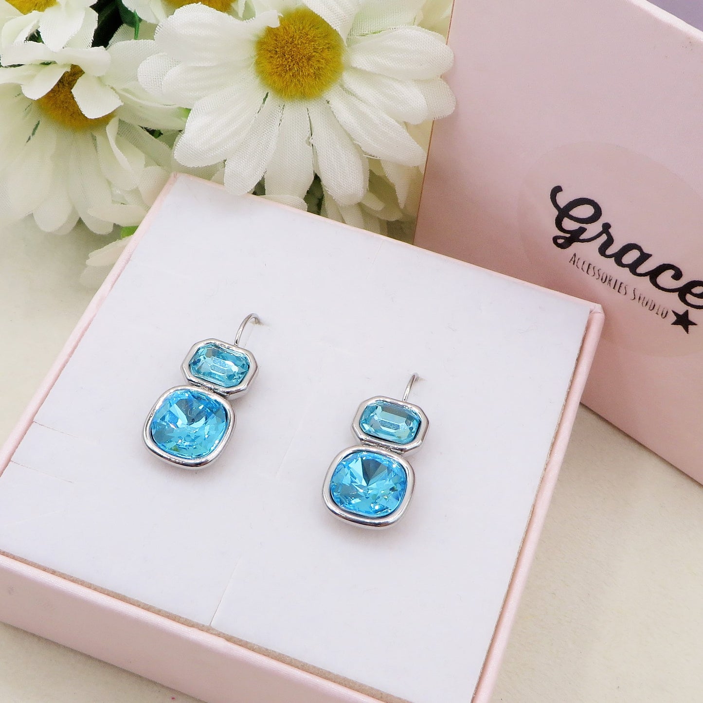 ALINA silver - ACCIAIO INOSSIDABILE - Paia orecchini monachella con cubic zirconia