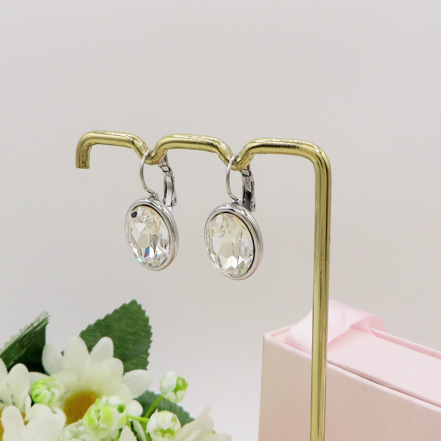 ALINA - ACCIAIO INOSSIDABILE - Paia orecchini monachella con cubic zirconia a goccia