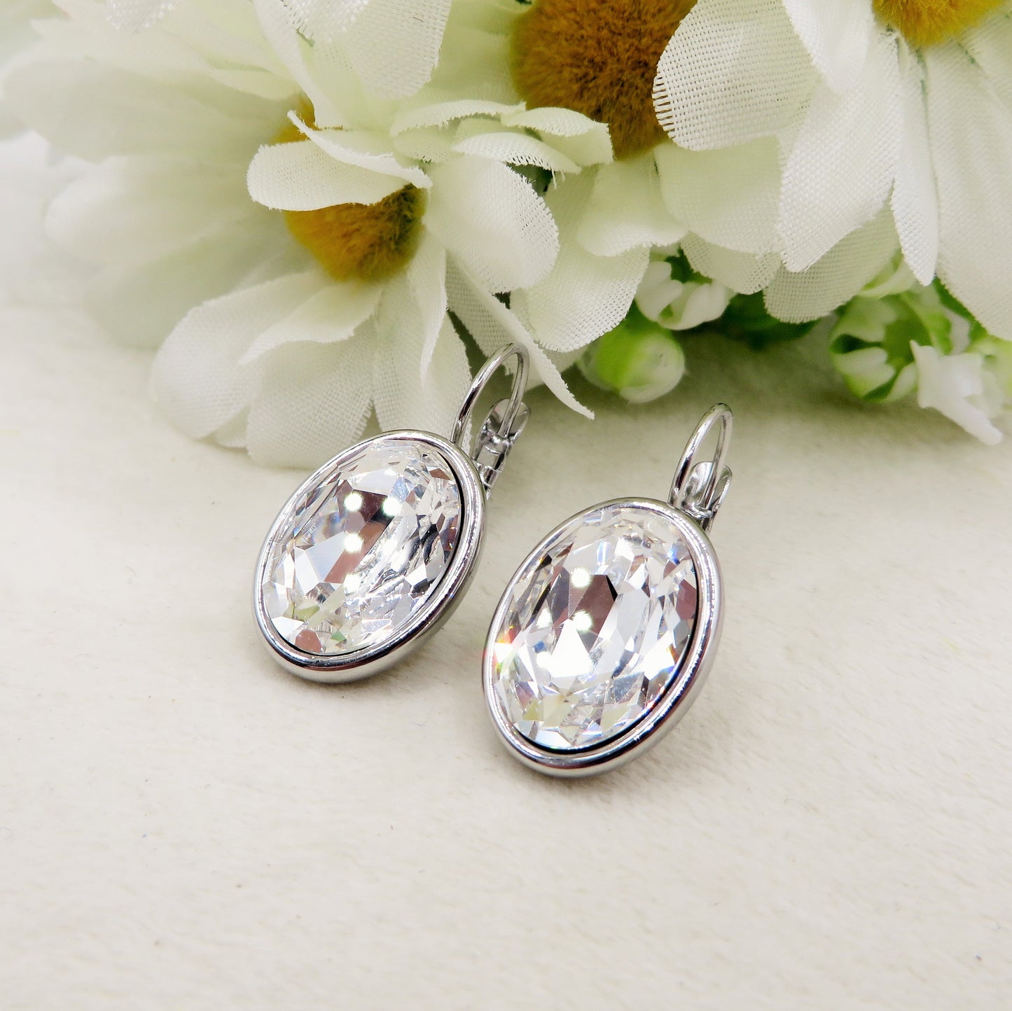 ALINA - ACCIAIO INOSSIDABILE - Paia orecchini monachella con cubic zirconia a goccia