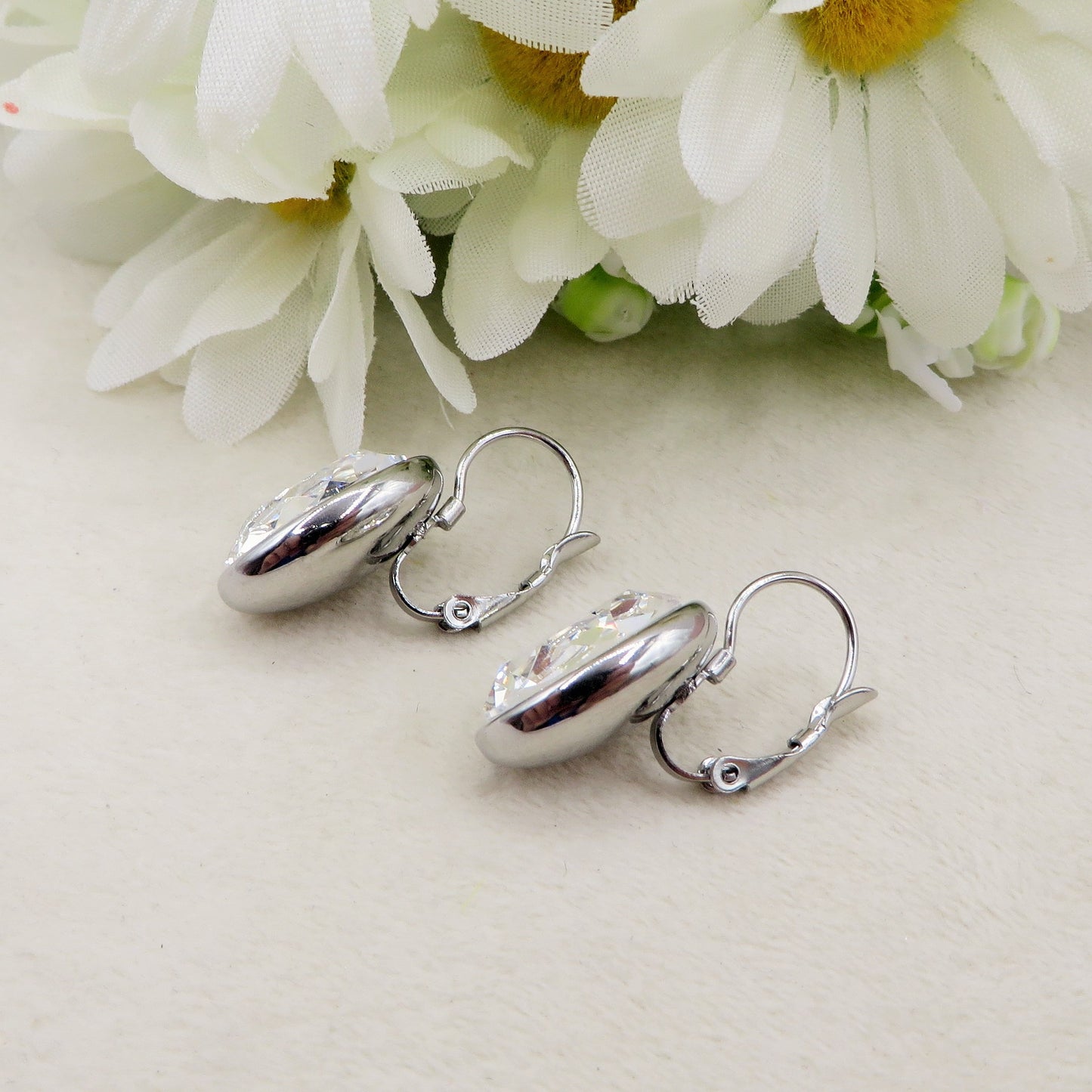 ALINA - ACCIAIO INOSSIDABILE - Paia orecchini monachella con cubic zirconia a goccia
