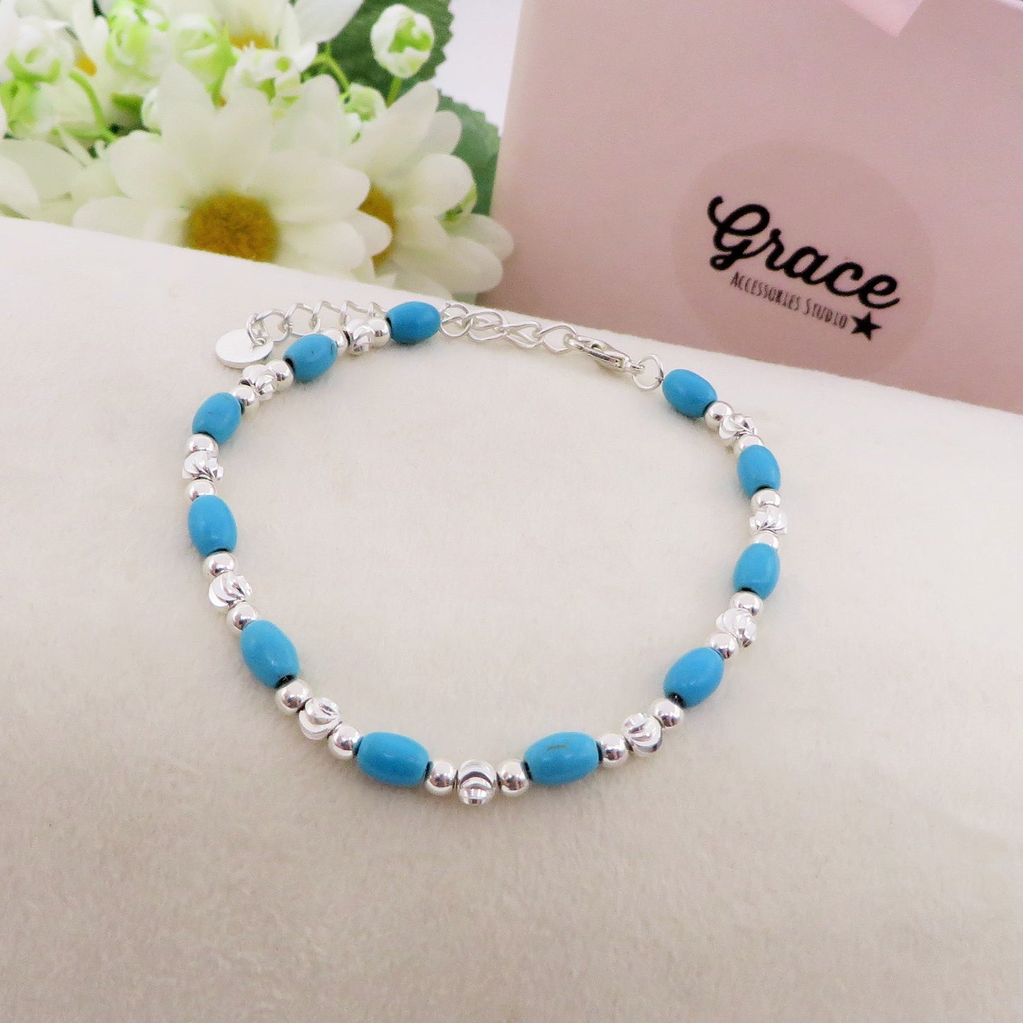 CUBETTI COLOURS - bagnato ARGENTO ~ Bracciale UNISEX in ACCIAIO INOSSIDABILE