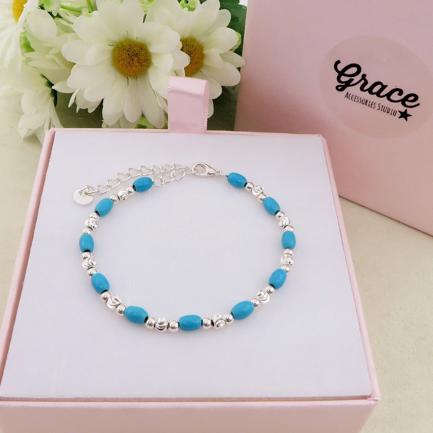 CUBETTI COLOURS - bagnato ARGENTO ~ Bracciale UNISEX in ACCIAIO INOSSIDABILE