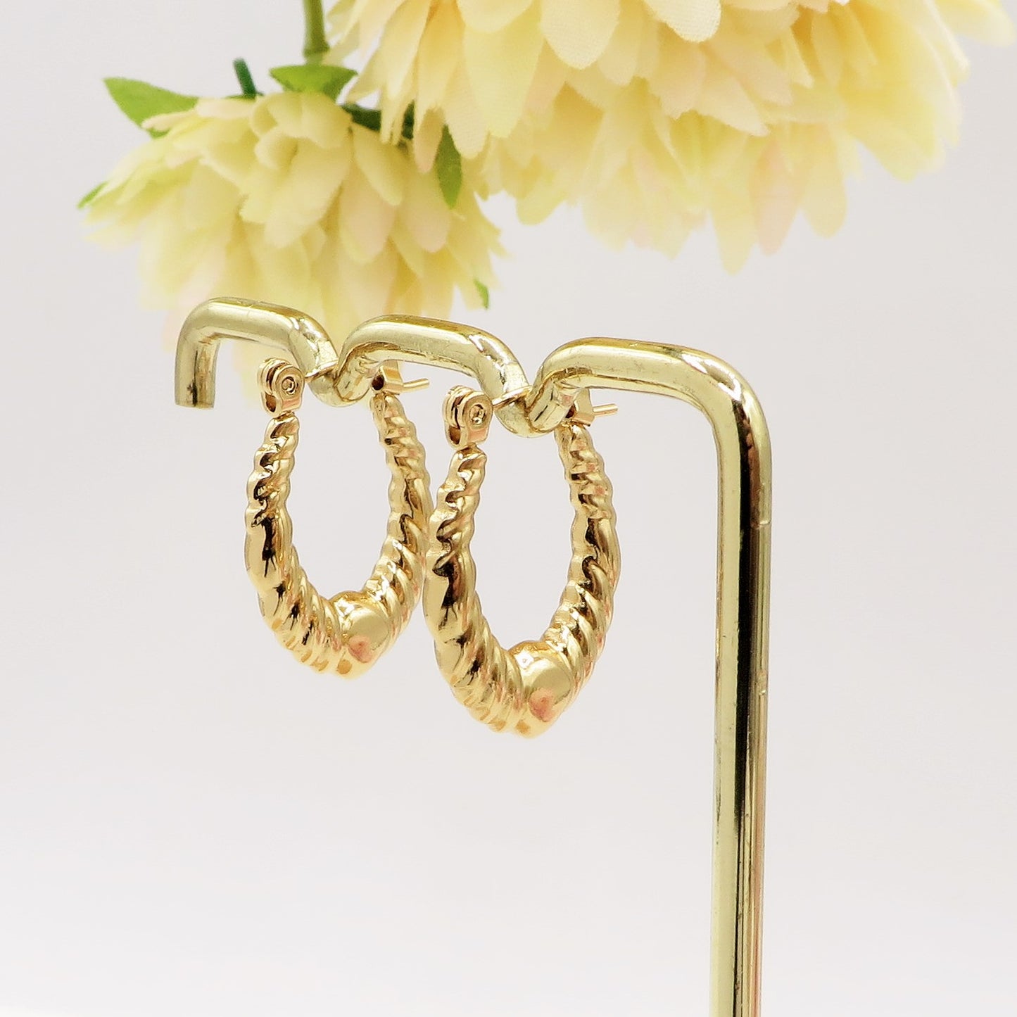 PENELOPE small hoops - ACCIAIO INOSSIDABILE - Orecchini torchon ovali