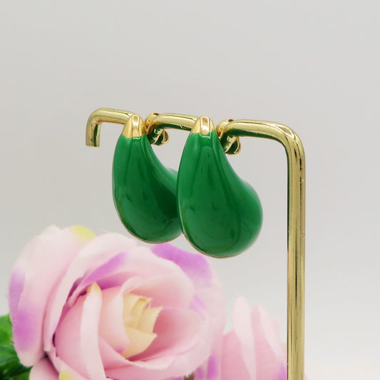 DROP COLOURS - ACCIAIO INOSSIDABILE ~ Paio Orecchini goccia bombe' smaltati