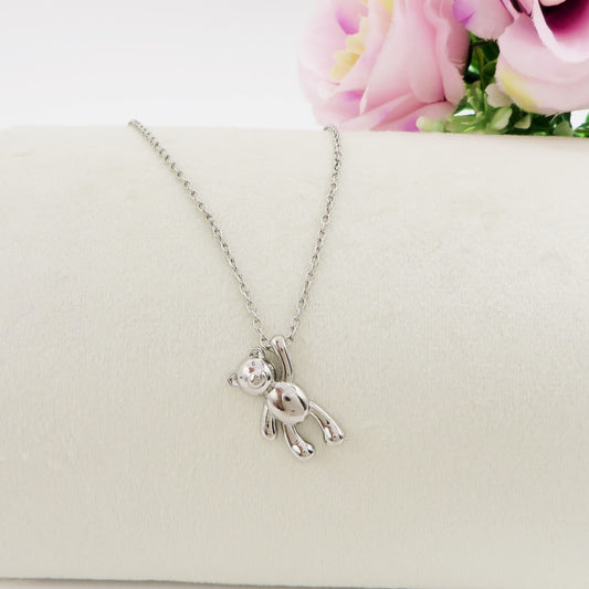 THEA - Collana teddy pendente orsetto in Acciaio inossidabile