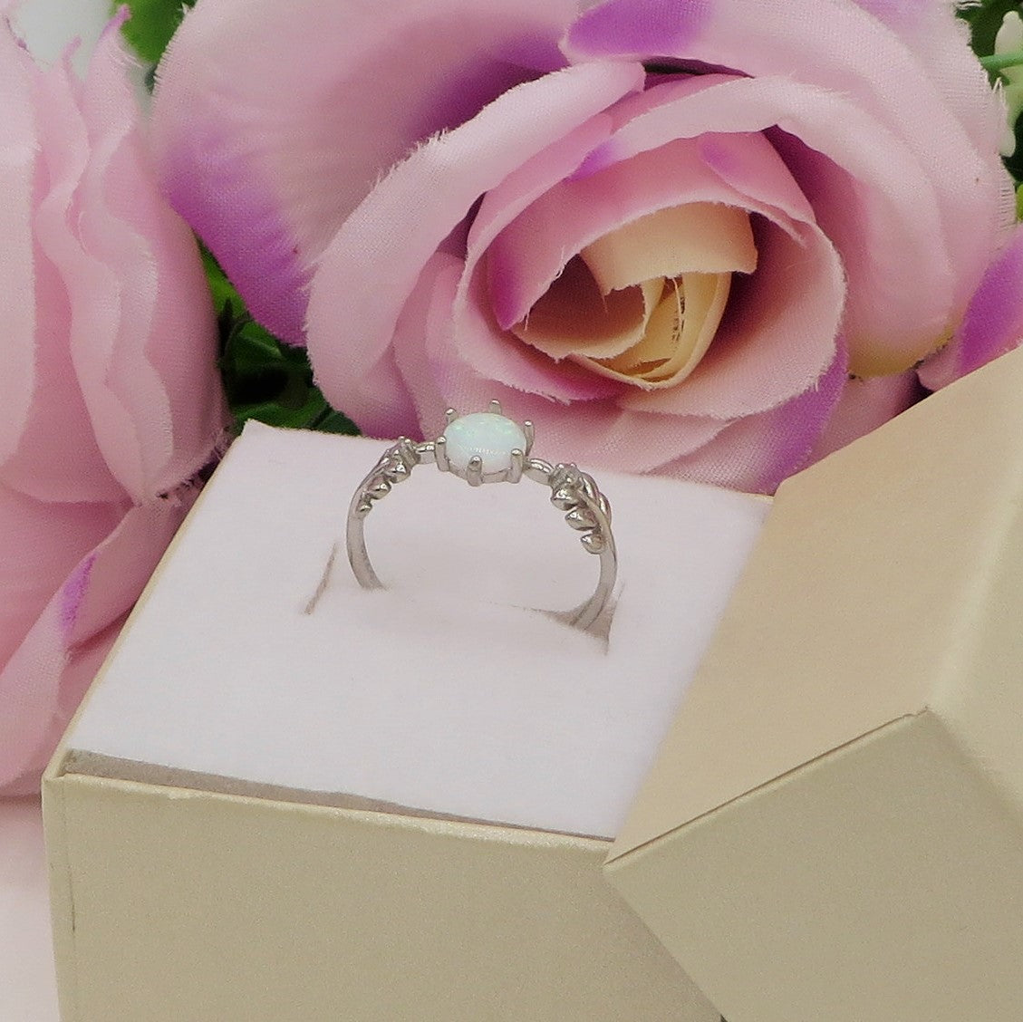 HALO - ARGENTO 925 ~ Anello con opalite