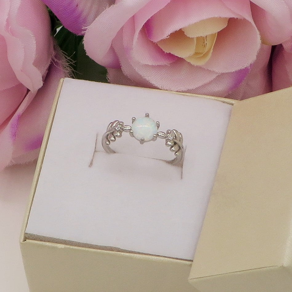 HALO - ARGENTO 925 ~ Anello con opalite