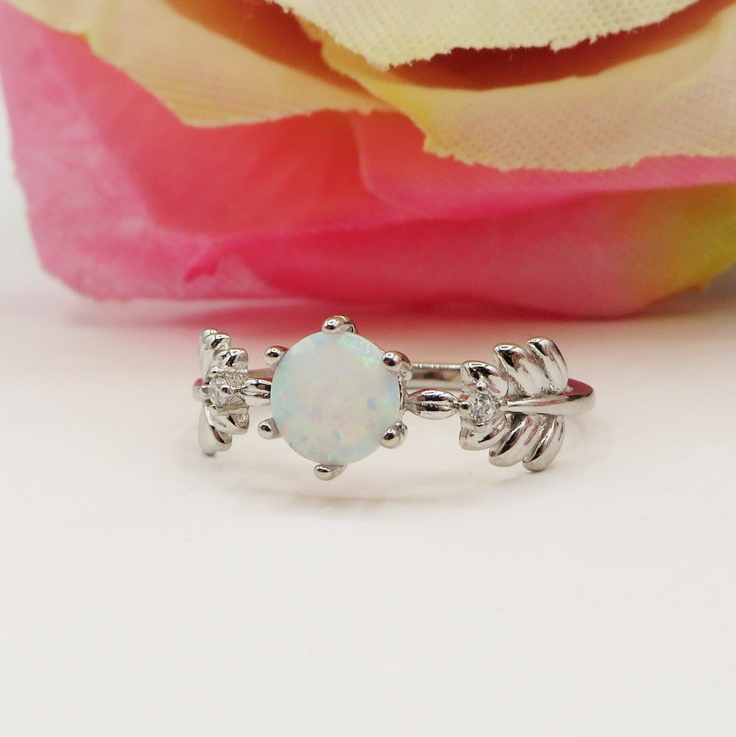 HALO - ARGENTO 925 ~ Anello con opalite