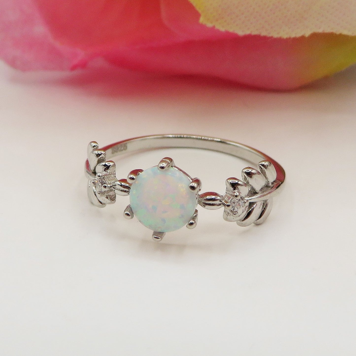 HALO - ARGENTO 925 ~ Anello con opalite