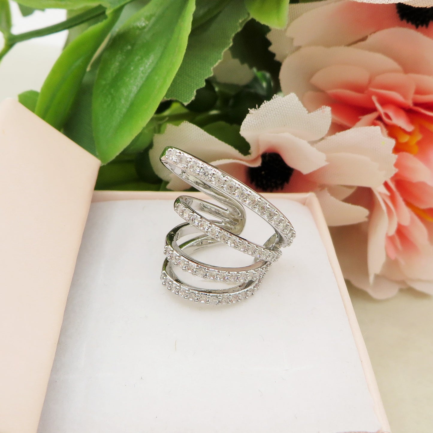 LYLAH ~ Earcuff Doppio con cubic zirconia