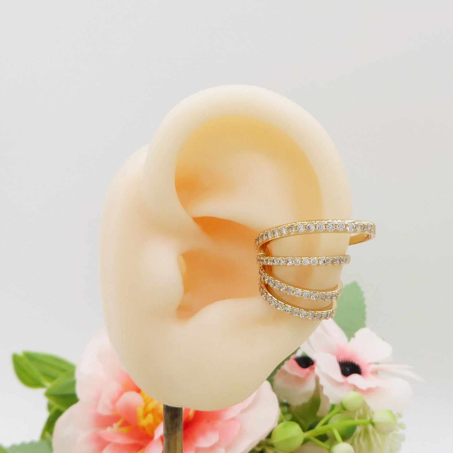 LYLAH ~ Earcuff Doppio con cubic zirconia