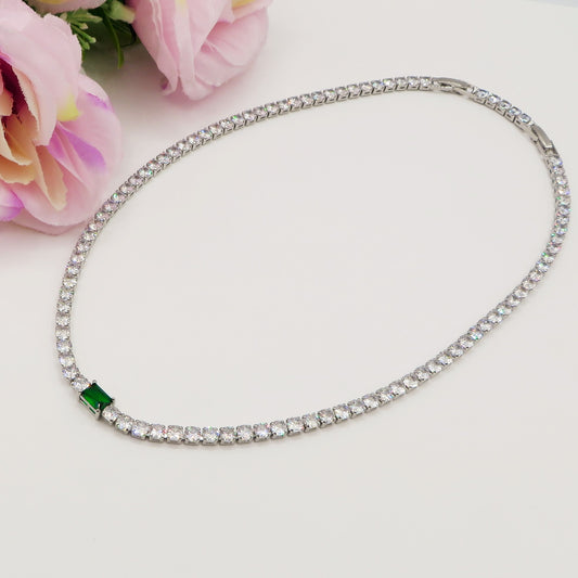 CHRISTY - Collana con Cubic Zirconia taglio baguette