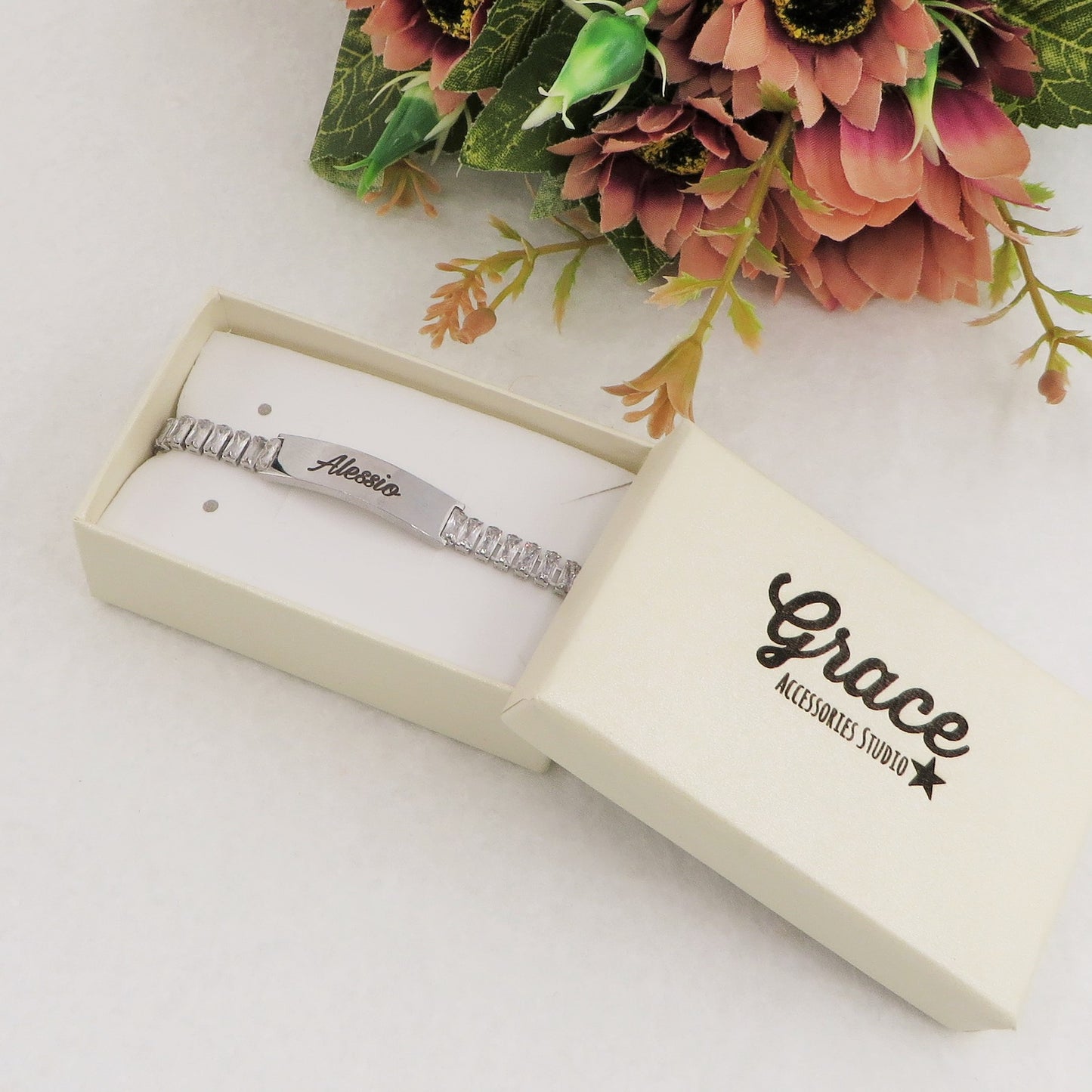 SET " YOU & ME " ~ 2 BRACCIALI lui e lei in acciaio inossidabile con INCISIONE PERSONALIZZATA