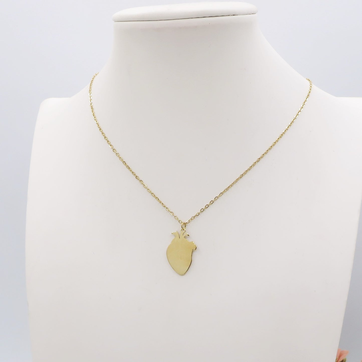 HUMAN HEART~ ACCIAIO inossidabile - Collana ciondolo cuore anatomico
