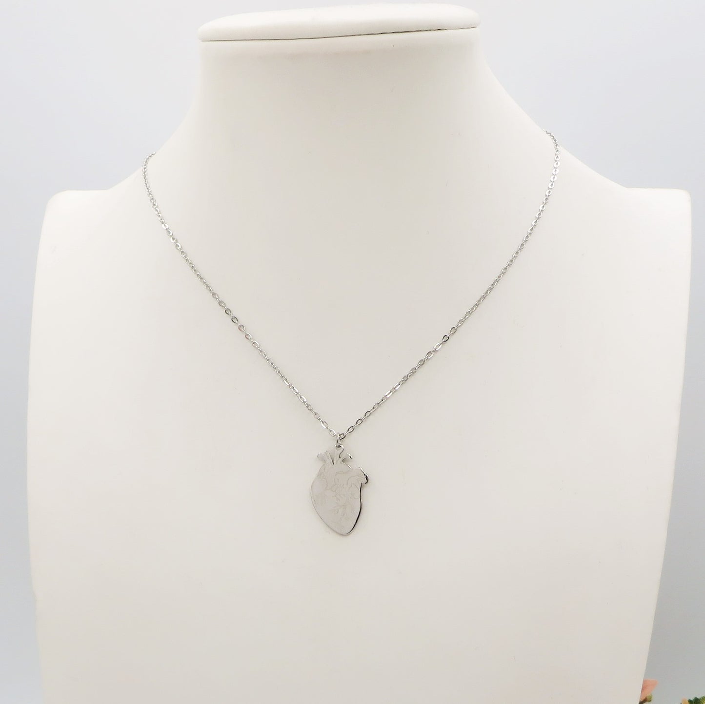 HUMAN HEART~ ACCIAIO inossidabile - Collana ciondolo cuore anatomico
