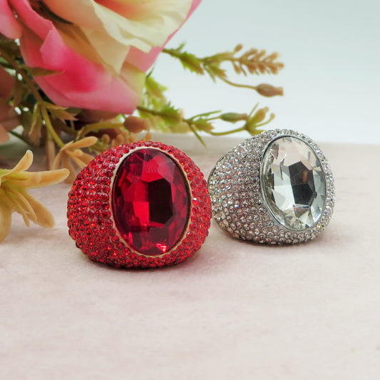 SELENE - Cocktail ring regolabile con cubic zirconia