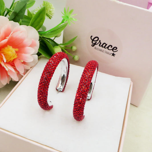 SELENE BIG HOOPS - Orecchini a cerchio con cubic zirconia