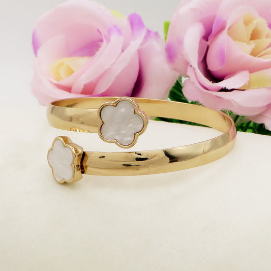 LILY manetta ~ Bracciale fiori in madreperla