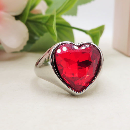 VIONNA ~ Anello a cuore con Cubic Zirconia - Regolabile