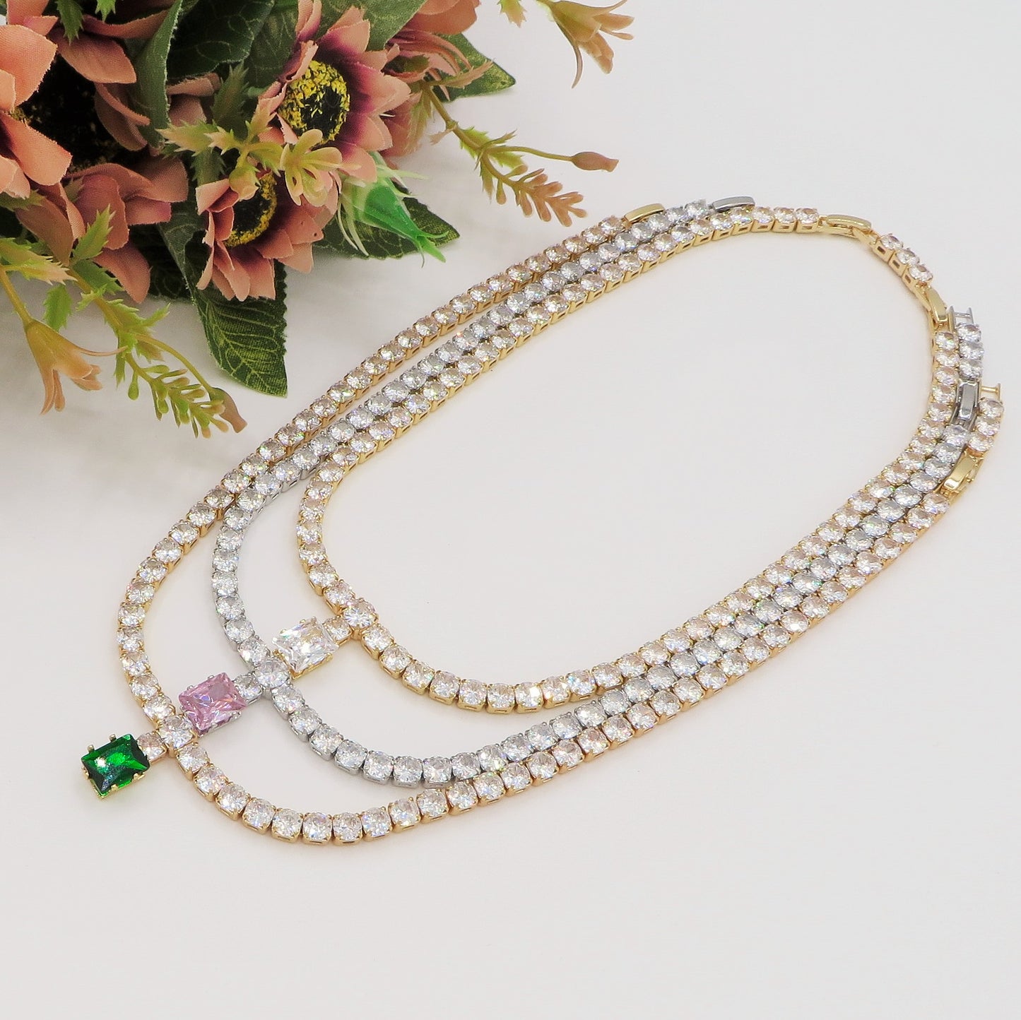 CHRISTY LUXE - Collier con Cubic Zirconia e pendente