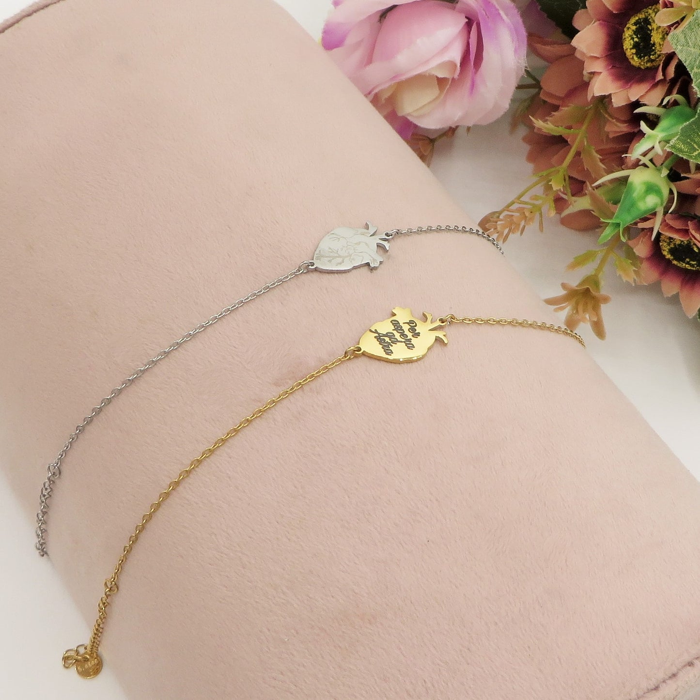 HUMAN HEART~ ACCIAIO inossidabile - Bracciale cuore anatomico