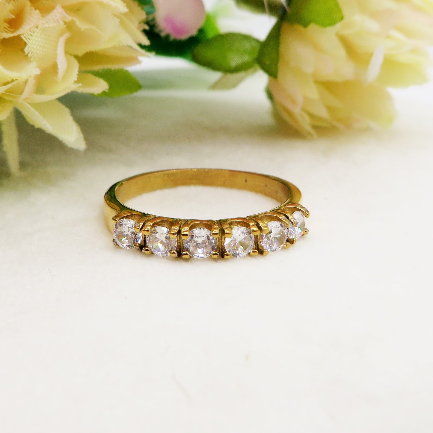 VERETTA - ACCIAIO INOSSIDABILE ~ Anello con cubic zirconia alta qualità