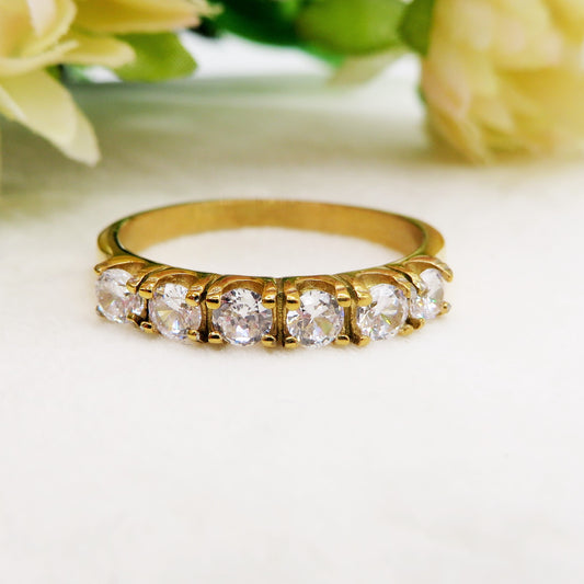 VERETTA - ACCIAIO INOSSIDABILE ~ Anello con cubic zirconia alta qualità