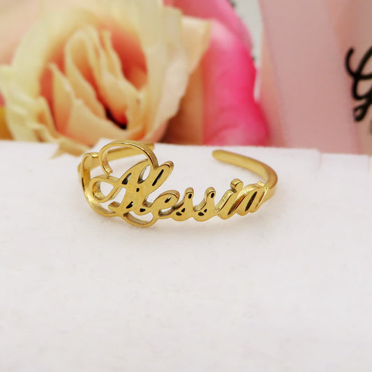 Anello Nome PERSONALIZZATO ❤️ ACCIAIO INOSSIDABILE regolabile