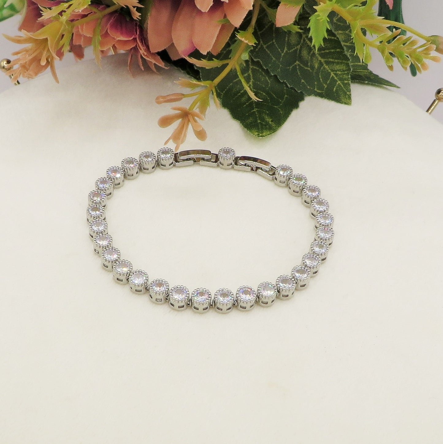 DELILAH RAINBOW - Bracciale Tennis con Cubic Zirconia rotondi