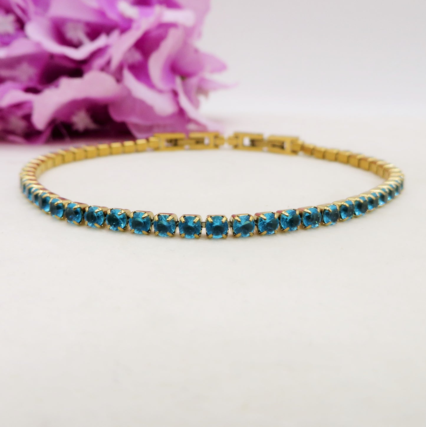 ALICIA NEW COLOURS ~ Bracciale tennis in ACCIAIO INOSSIDABILE con Cubic Zirconia