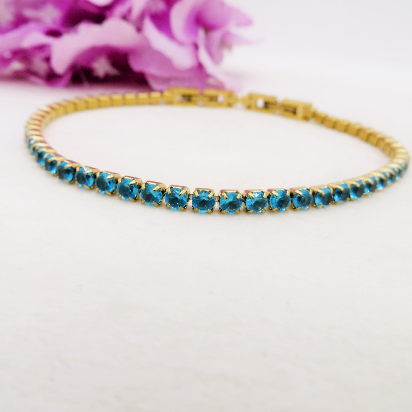 ALICIA NEW COLOURS ~ Bracciale tennis in ACCIAIO INOSSIDABILE con Cubic Zirconia