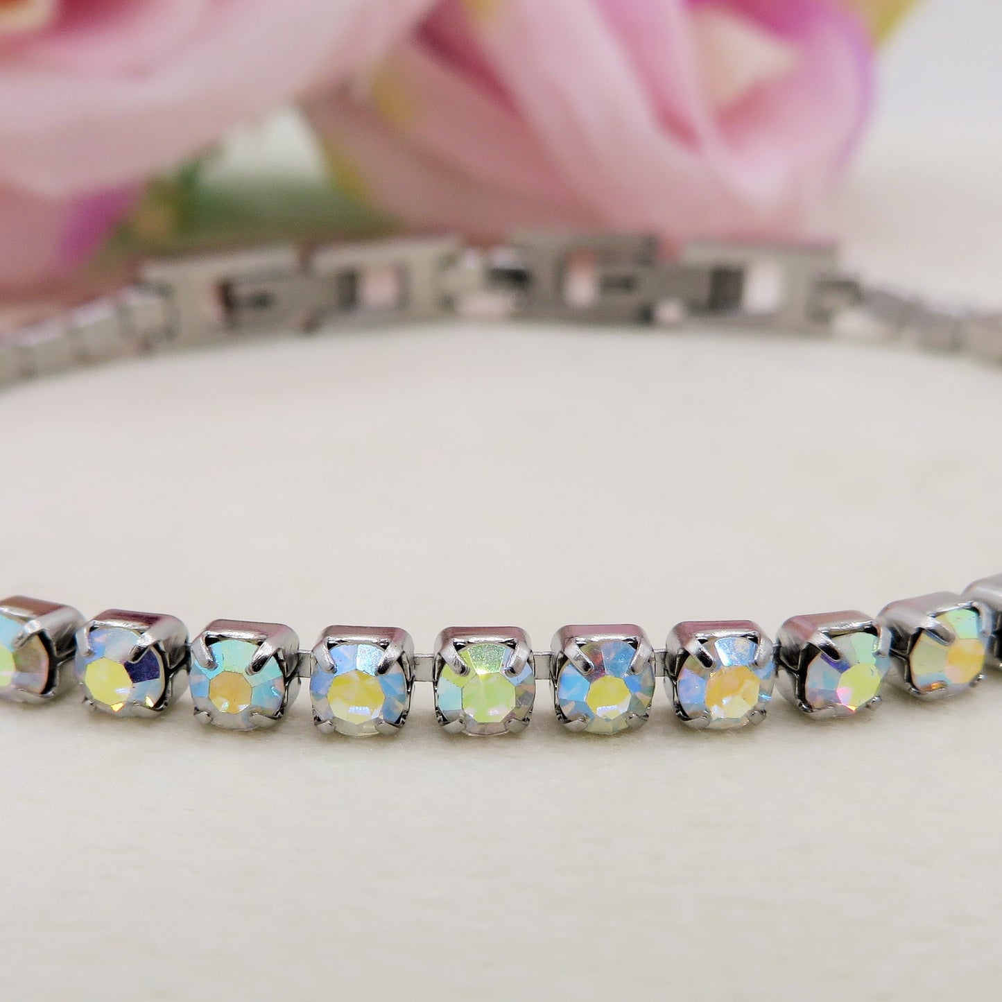 ALICIA NEW COLOURS ~ Bracciale tennis in ACCIAIO INOSSIDABILE con Cubic Zirconia