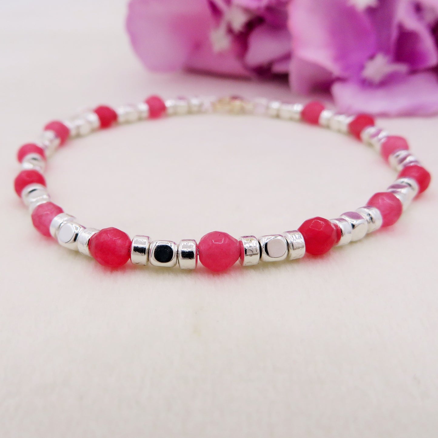 CUBETTI COLOURS - bagnato ARGENTO ~ Bracciale UNISEX in ACCIAIO INOSSIDABILE