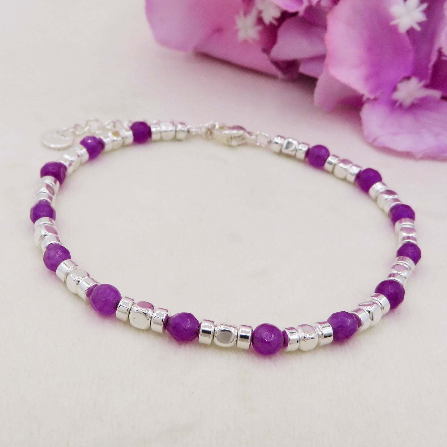 CUBETTI COLOURS - bagnato ARGENTO ~ Bracciale UNISEX in ACCIAIO INOSSIDABILE