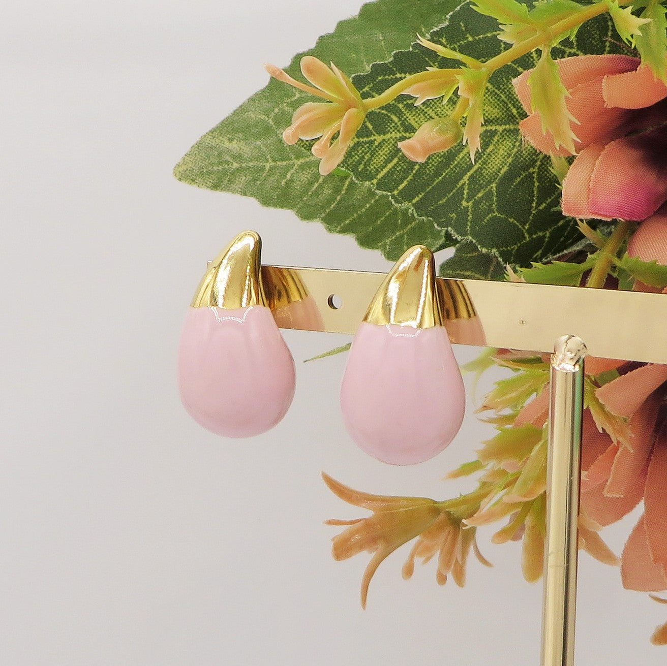 DROP SPRING COLOURS - ACCIAIO inossidabile ~ Paio Orecchini goccia bombe' smaltati