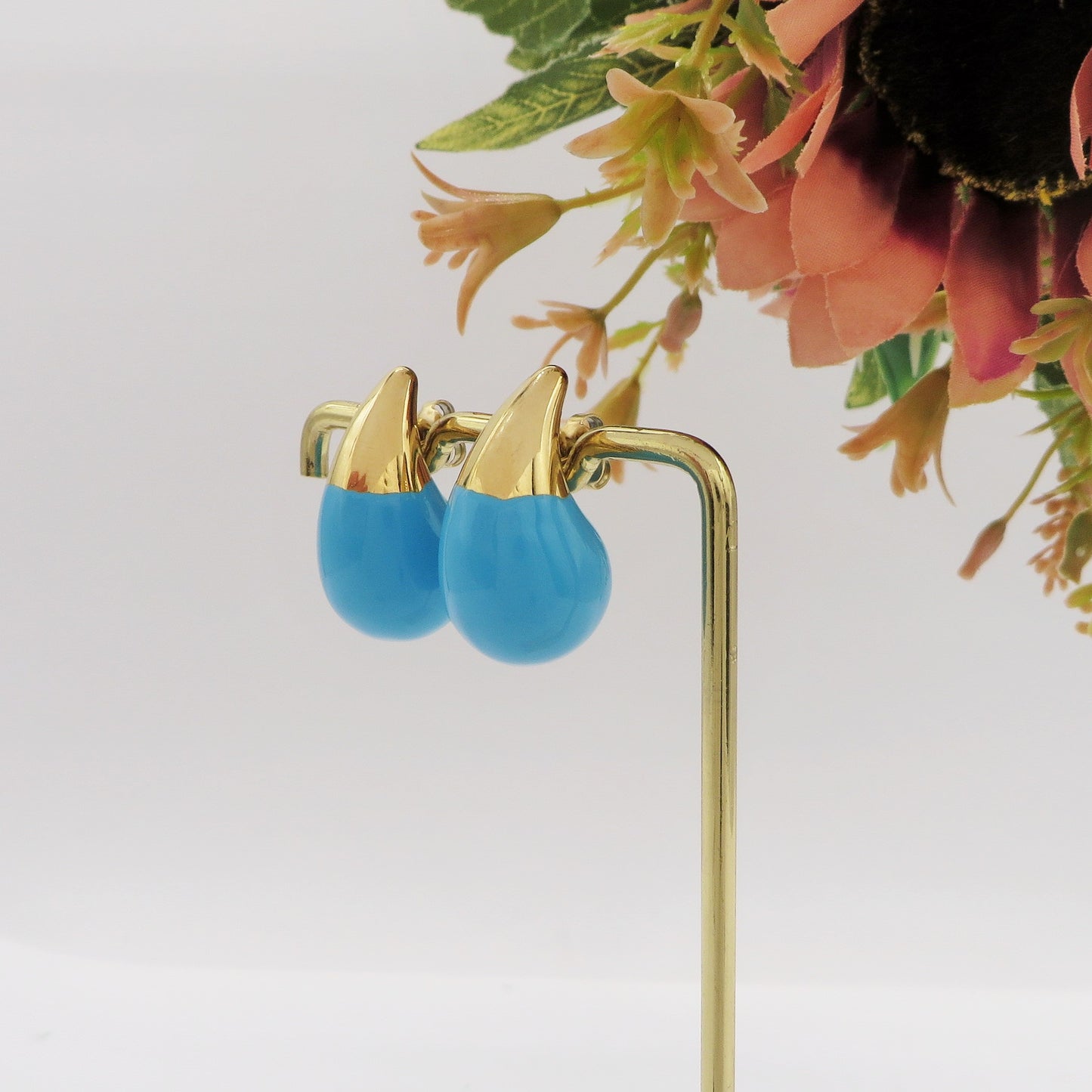 DROP SPRING COLOURS - ACCIAIO inossidabile ~ Paio Orecchini goccia bombe' smaltati