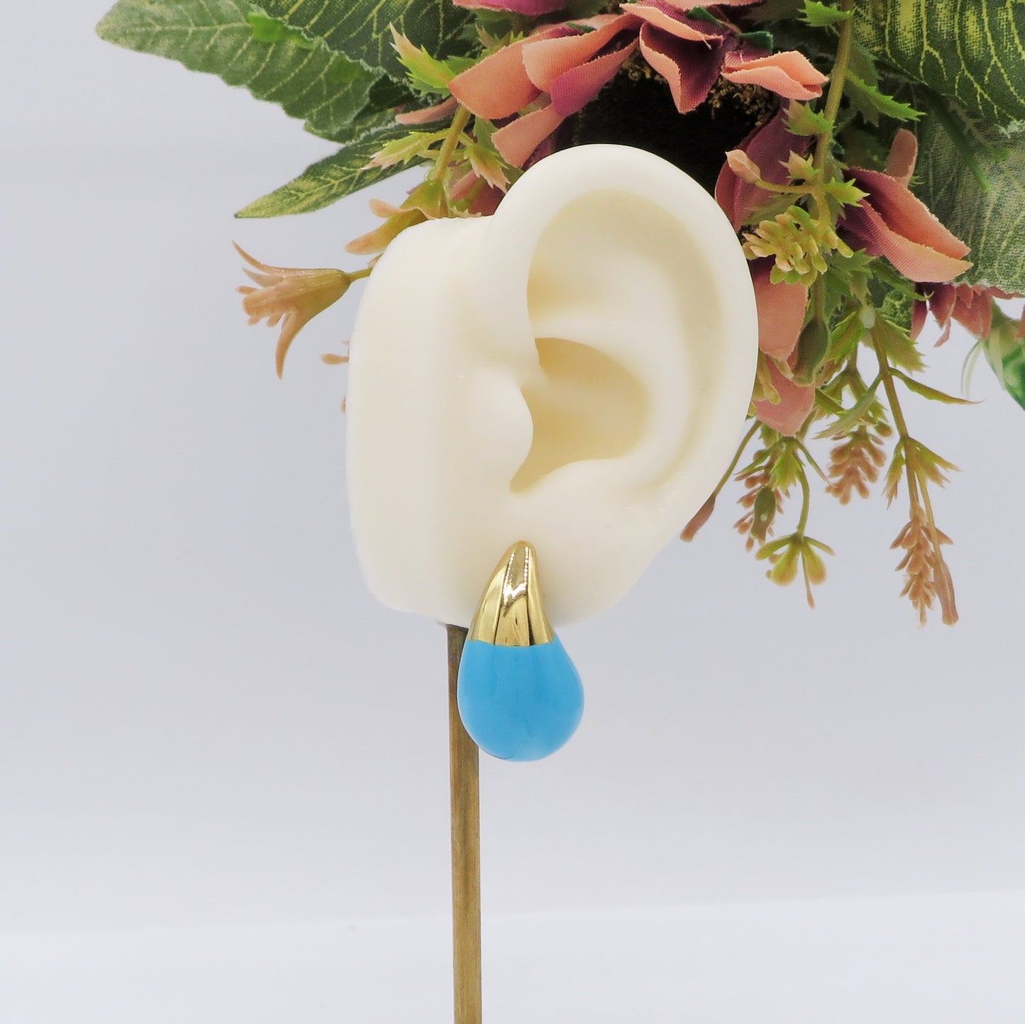 DROP SPRING COLOURS - ACCIAIO inossidabile ~ Paio Orecchini goccia bombe' smaltati