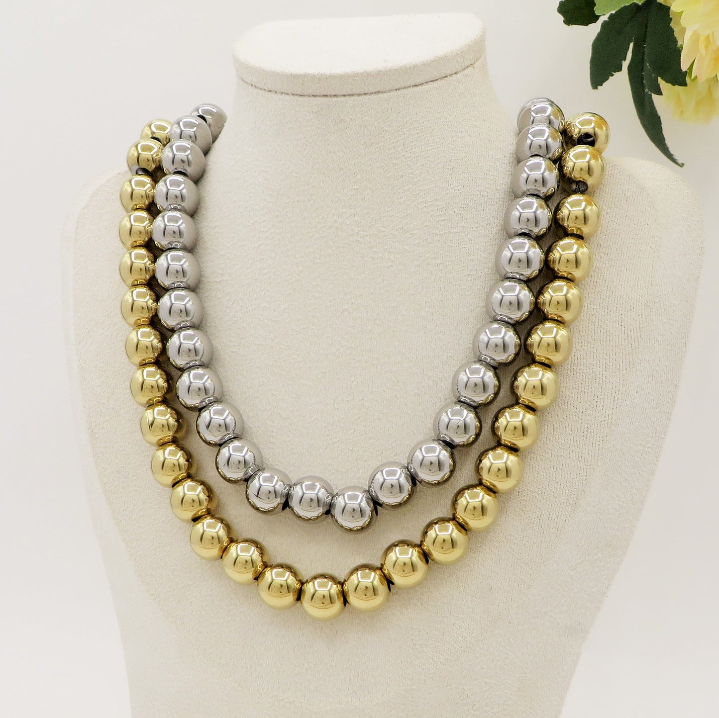 JOSIE Collana PALLINI XL ~ Collana UNISEX in ACCIAIO INOSSIDABILE