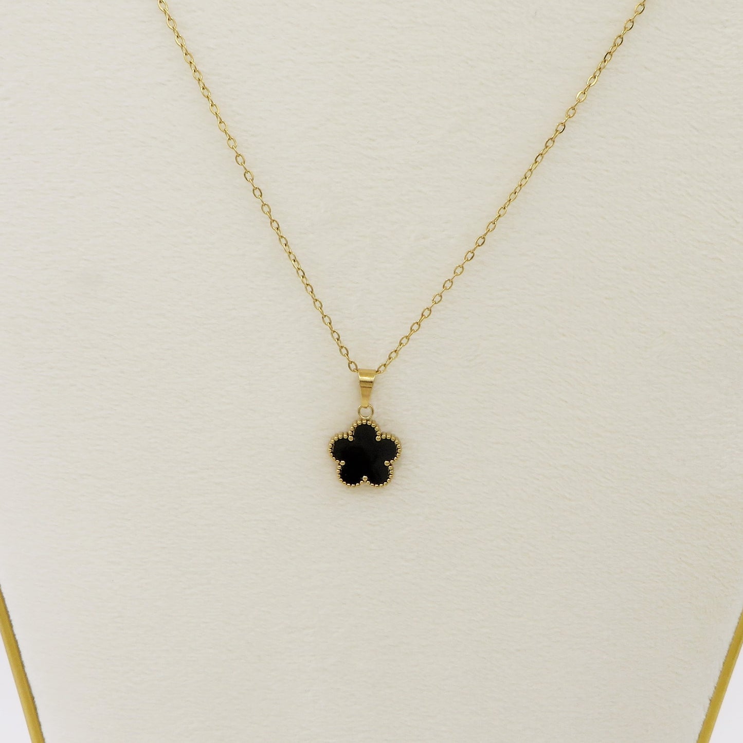 LILY big Flower ~ ACCIAIO INOSSIDABILE Collana fiore pendente in madreperla