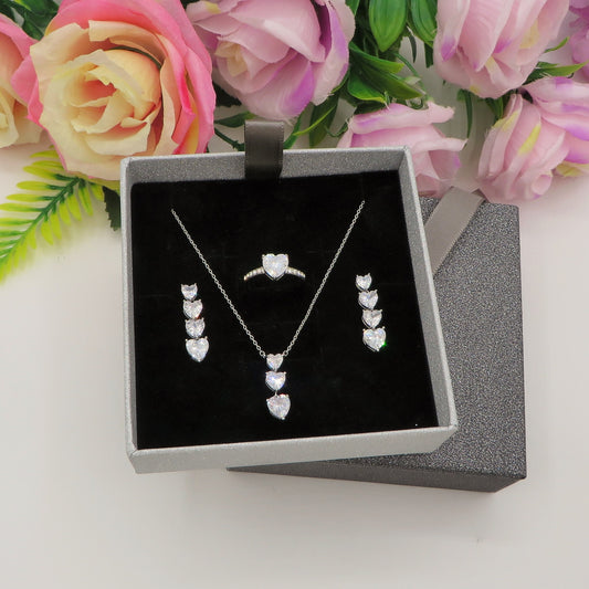 CHERIE TRILOGY SET ~ Acciaio inossidabile con cubic zirconia