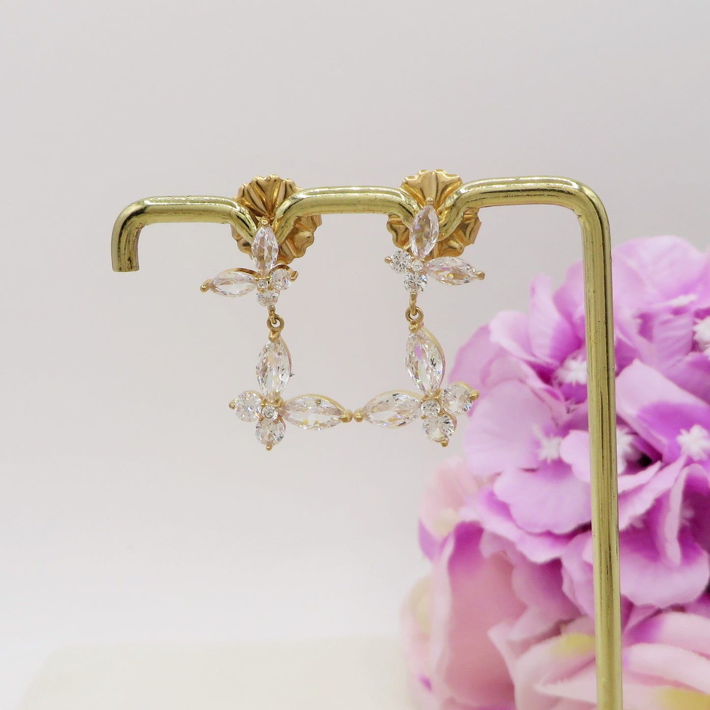 MARIPOSA SET ~ Girocollo + ORECCHINI con farfalle zirconate in ACCIAIO INOSSIDABILE e cubic zirconia