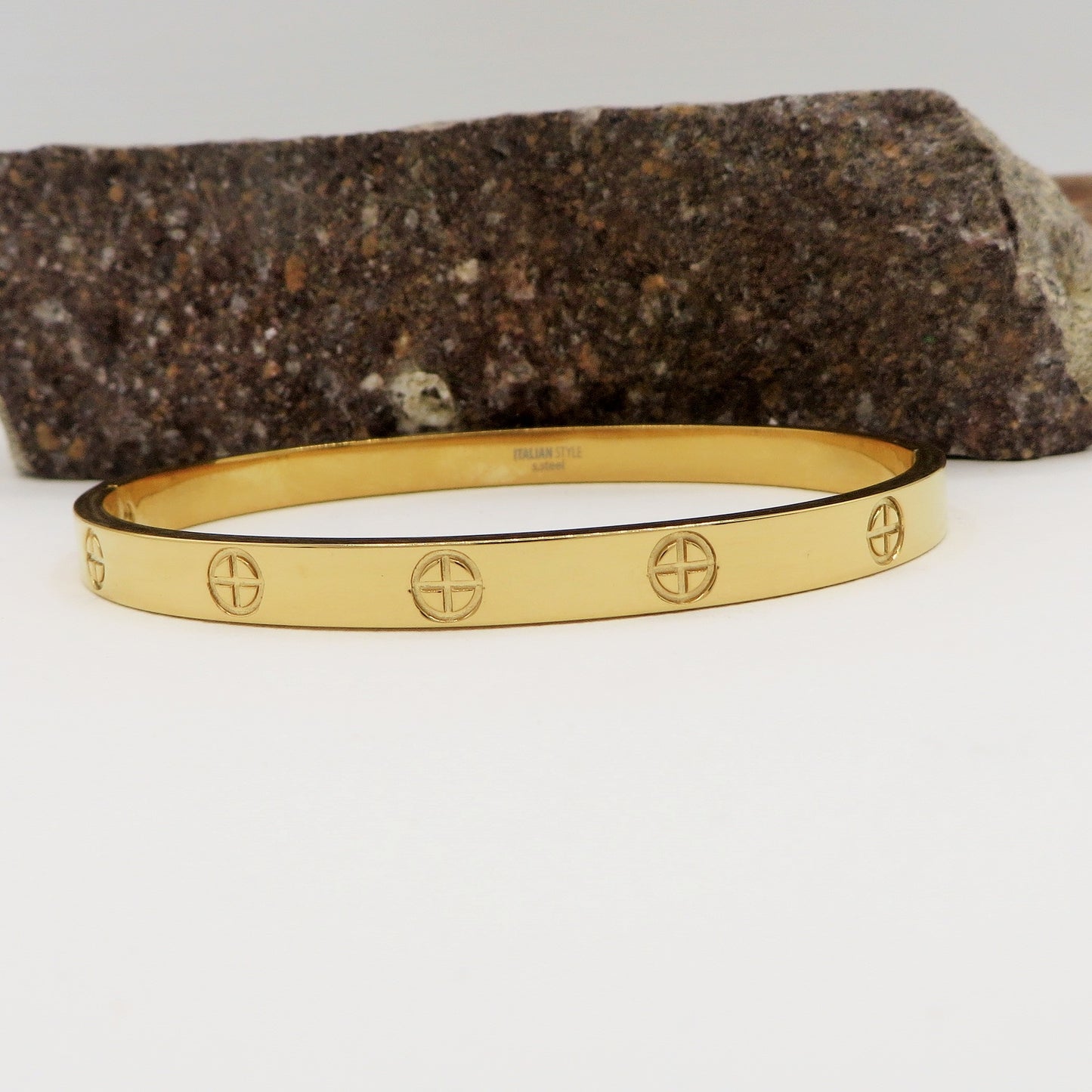 FLORENCE MEN - Bracciale uomo rigido in ACCIAIO INOSSIDABILE