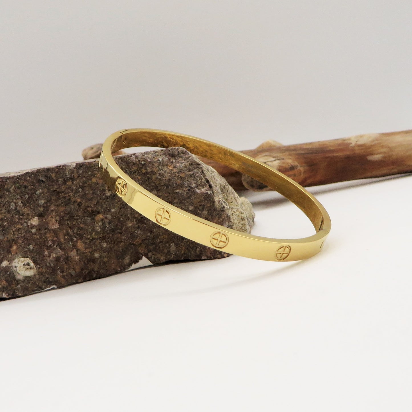 FLORENCE MEN - Bracciale uomo rigido in ACCIAIO INOSSIDABILE