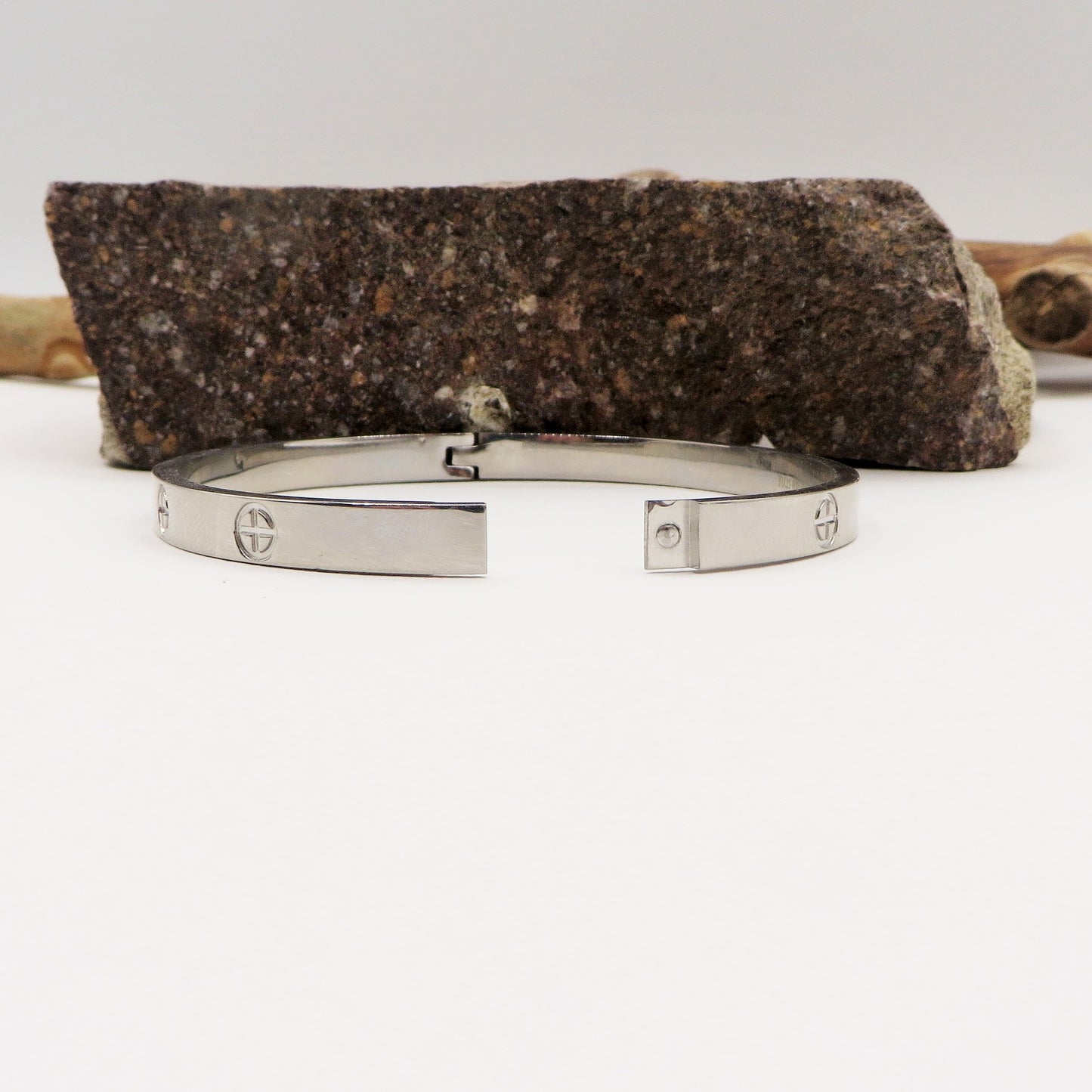 FLORENCE MEN - Bracciale uomo rigido in ACCIAIO INOSSIDABILE
