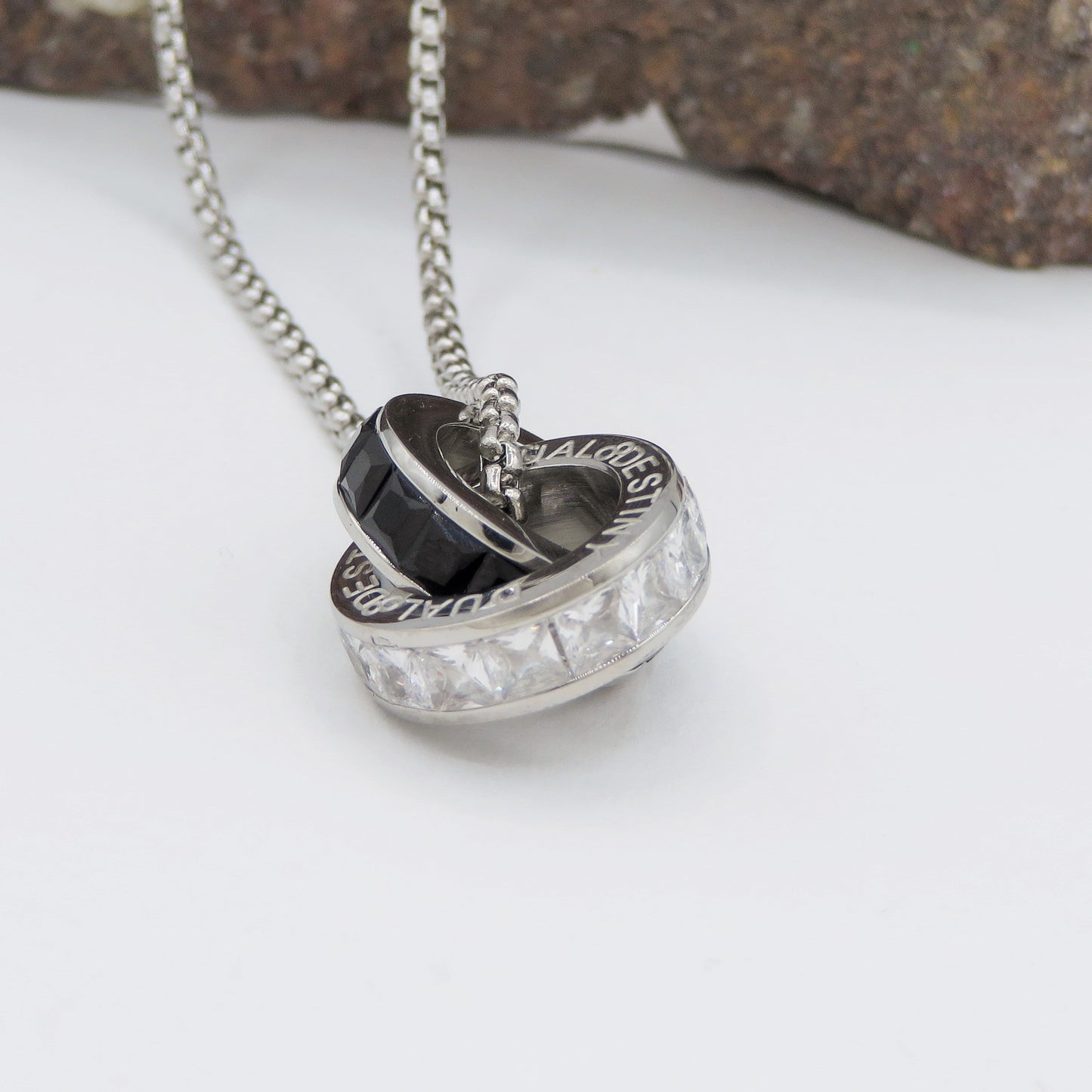 BRIXTON Collana pendente UOMO - ACCIAIO inossidabile + cubic zirconia