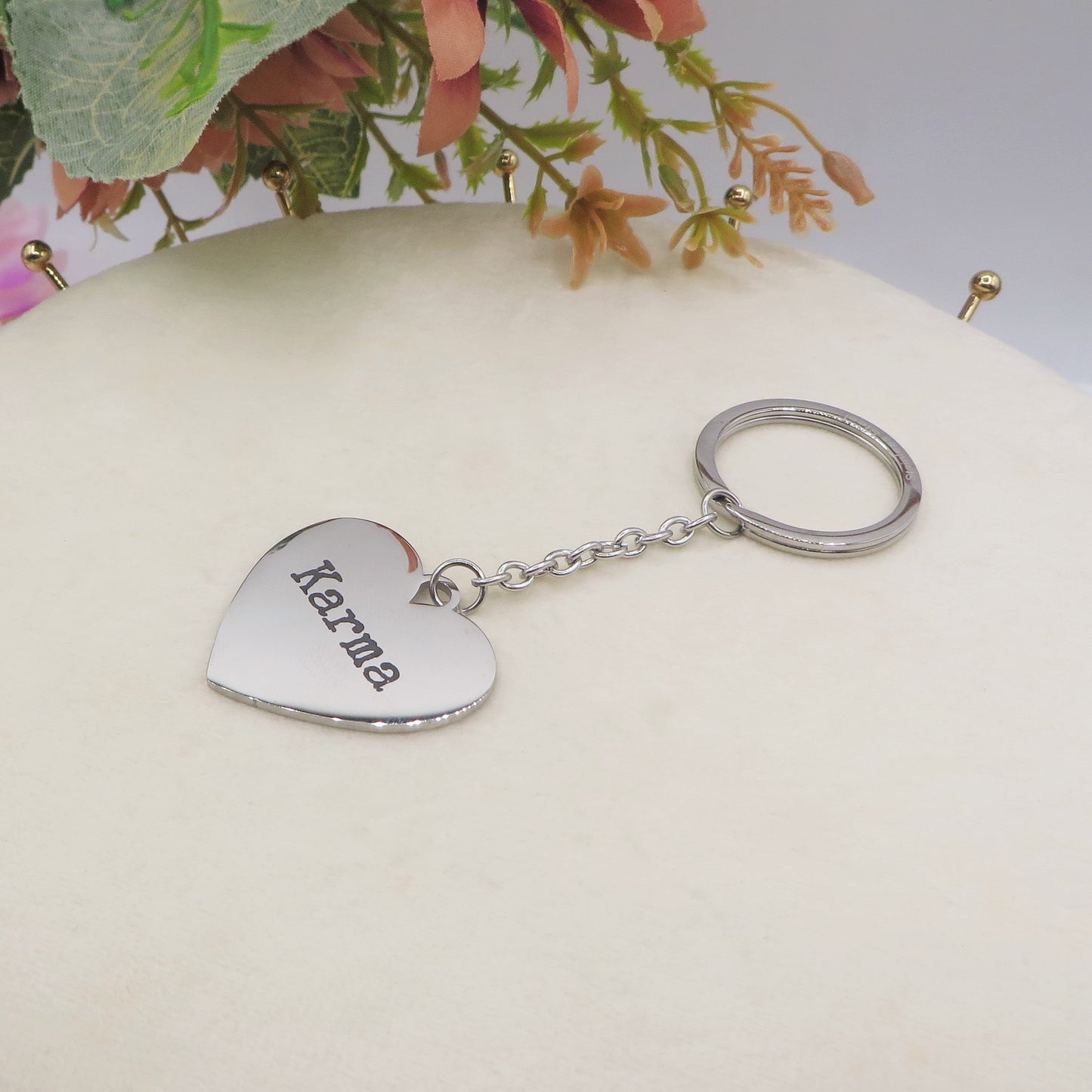 PORTACHIAVI 2 HEARTS - PERSONALIZZAMI ~ Portachiavi in acciaio inossidabile + INCISIONE PERSONALIZZATA