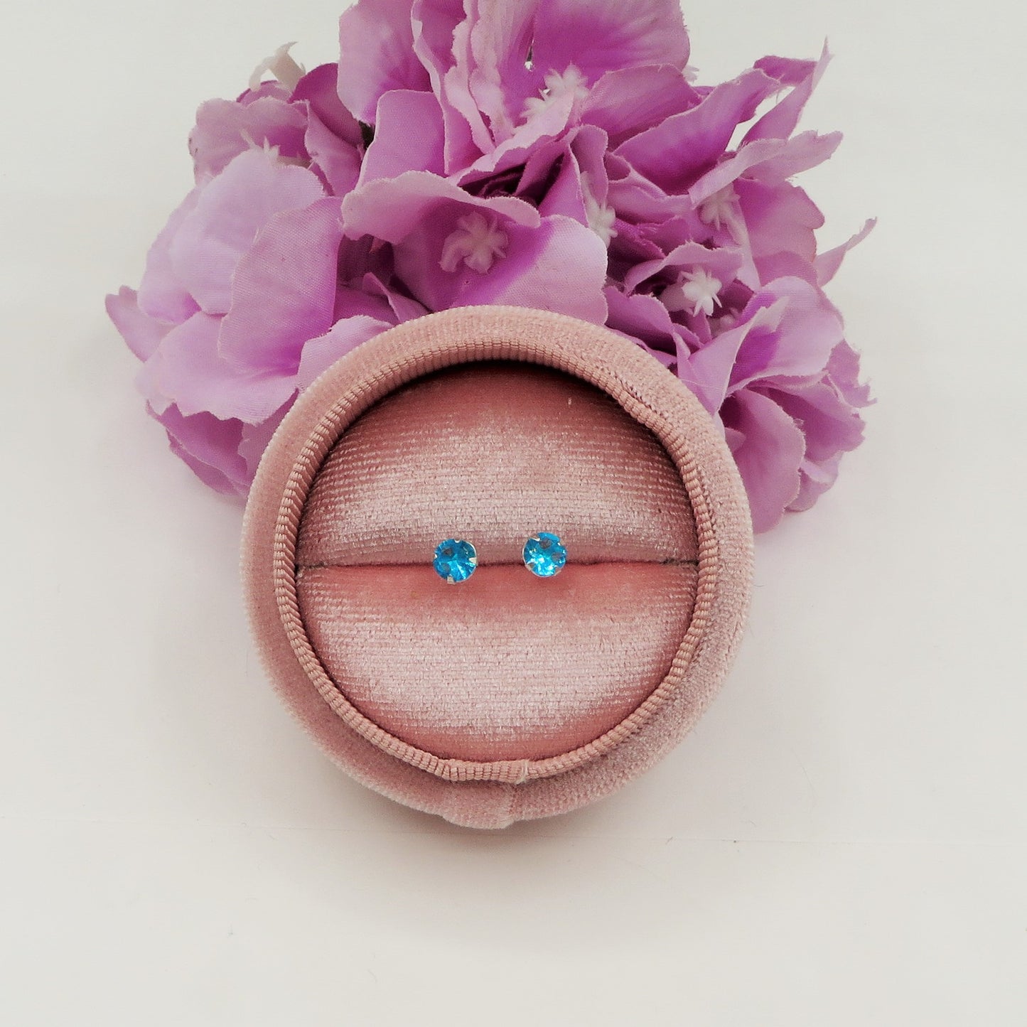 PUNTO LUCE 5mm ~ paio Orecchini ARGENTO 925 a lobo con cubic zirconia