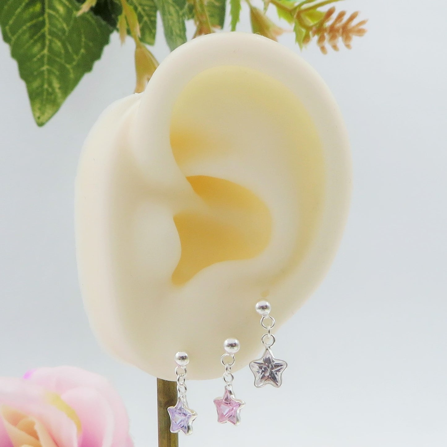 KYRA ~ ARGENTO 925 - paio Orecchini mini pendenti stellina